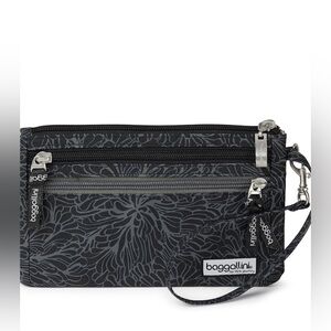 Baggallini RFID Currency Organizer. Midnight Blossom.